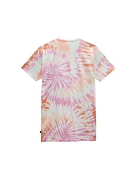 Tie dye wielobarwność koszulka Vans z długim rękawem biała