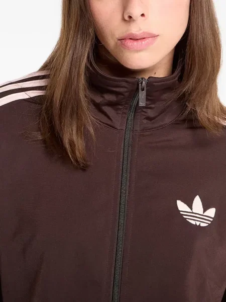 Pulover Adidas cu dungi alergare cu decolteu rotund negru