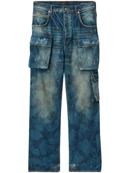 Široké džíny Purple Brand modré