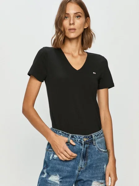 Majica Tommy Jeans črna