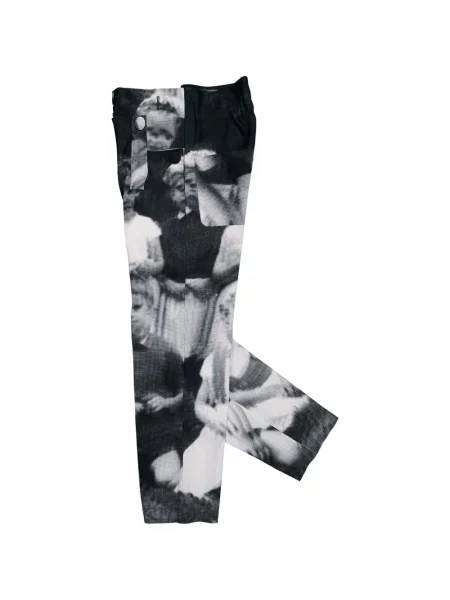 Pantaloni Walter Van Beirendonck cu imagine negru