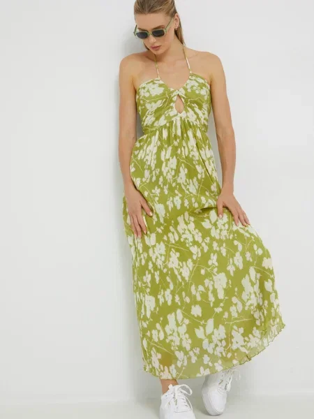 Obleka Abercrombie & Fitch zelena