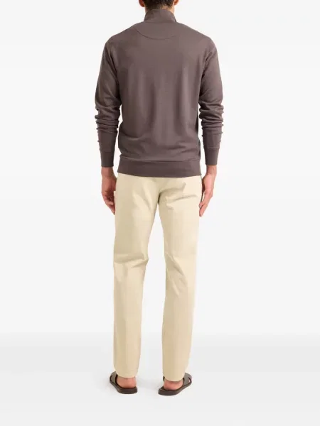 Pantaloni chino Orlebar Brown cu cataramă maro