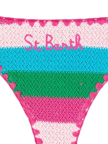 Bikini Mc2 Saint Barth cu dungi cu imagine roz