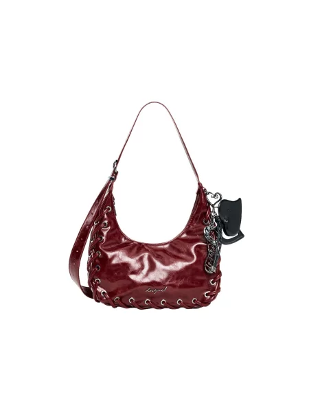 Desigual Torba za čez ramo temno rdeča