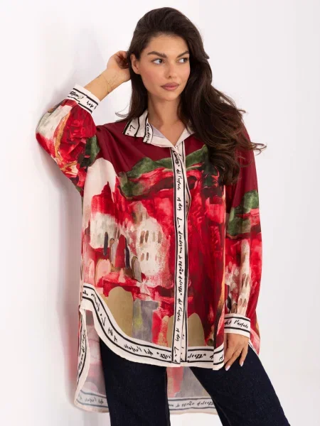 Cămașă Rue Paris bordo