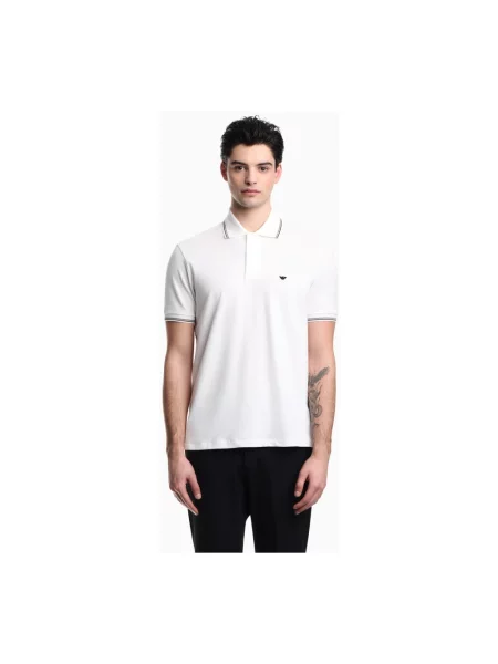 Koszulka polo Emporio Armani biała