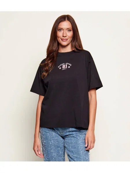 Guess Jeans Tricou 81 STAR | Oversize fit negru