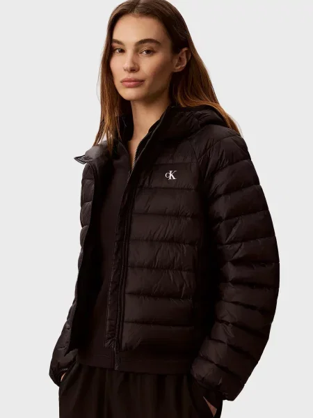 Компактна джинсова куртка Calvin Klein Jeans чорна