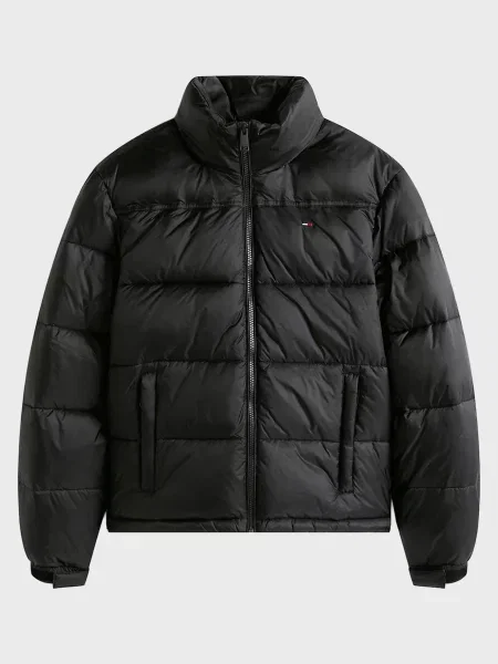 Джинсова куртка Tommy Jeans з капюшоном чорна