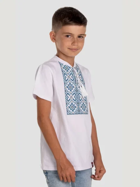 Детская рубашка Folk Moda белая