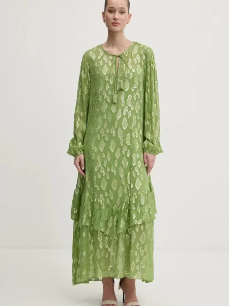 Never Fully Dressed rochie maxi evazati verde