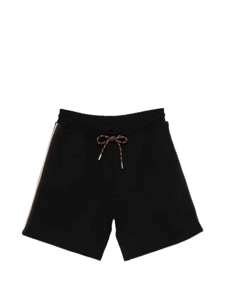 Șnur de strângere dungă laterală pantaloni scurți Moncler cu dungi negru