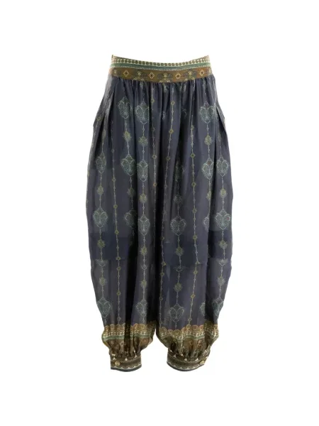 Pantaloni Zimmermann cu imagine cu model paisley albastru