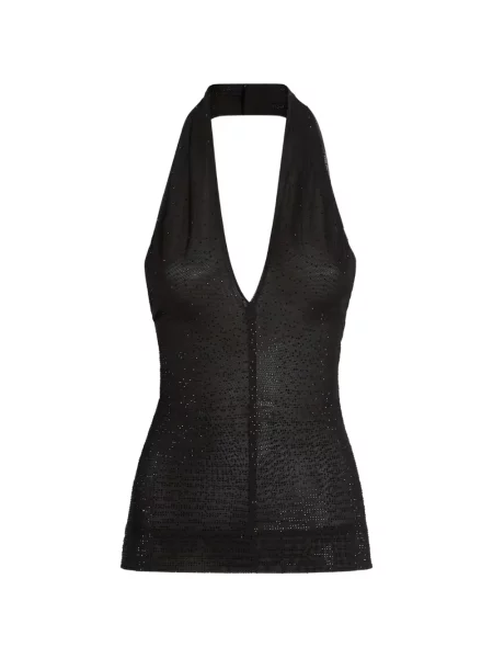 Podkoszulka Genny z dekoltem w serek czarna