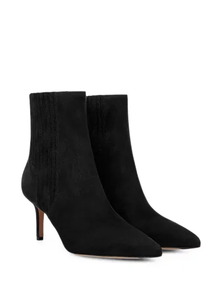 Cizme scurte Veronica Beard din piele de căprioară negru