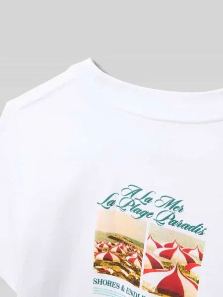 T-shirt z okrągłym dekoltem model CASSIS' Jack & Jones biała