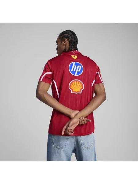 PUMA koszulka polo Scuderia Ferrari HP Team Odzież czerwony