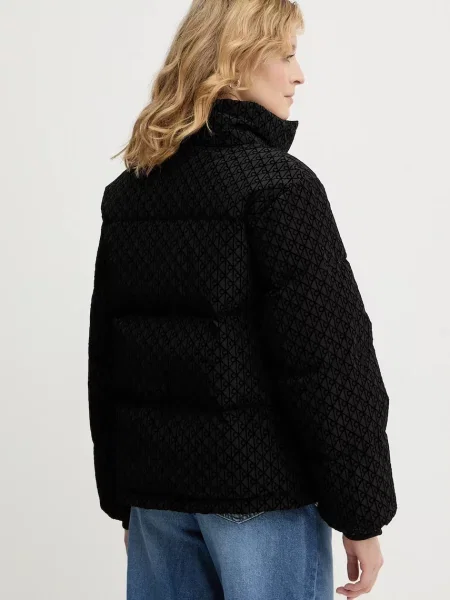 Péřová bunda Calvin Klein zimní černá
