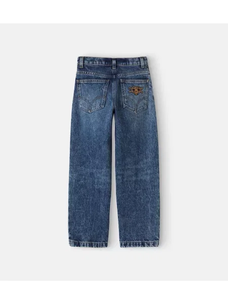 Gyerek egyenes szárú farmernadrág Dolce&gabbana kék