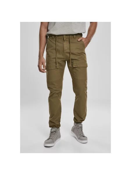 Бягане карго панталони Urban Classics преден джоб кафяво