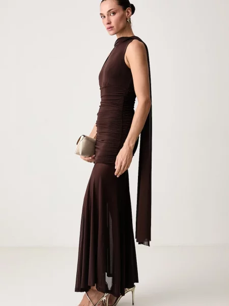 Bardot rochie ALVERIE maro