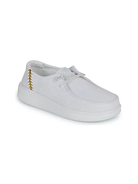 Platno hlačke slip Heydude bela