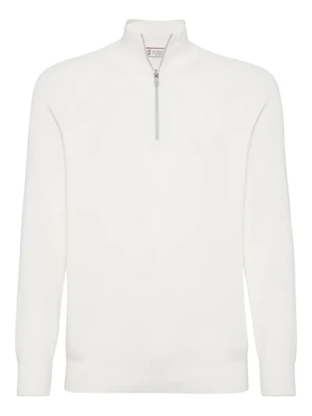 Pulover Brunello Cucinelli alb