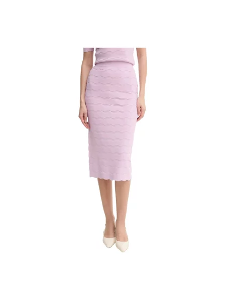 Herve Leger spódnica Eloise midi ołówkowa różowy