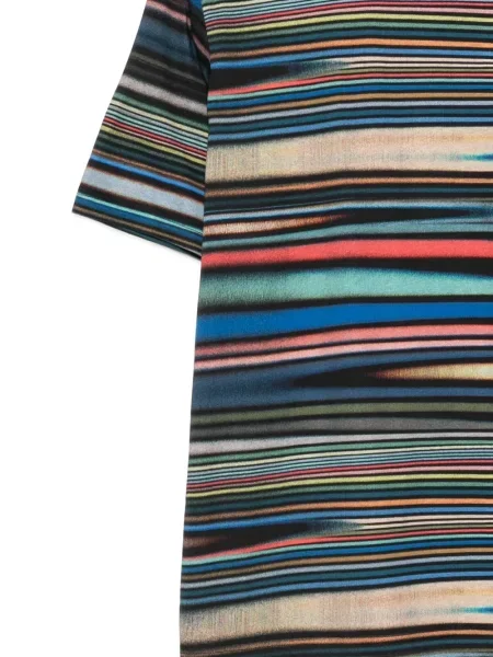 Tricou Ps Paul Smith cu dungi cu imagine negru