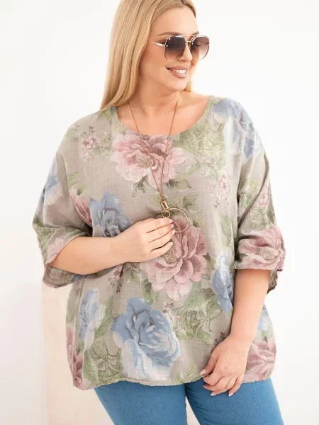 Bluzka Kesi Włoski z nadrukiem