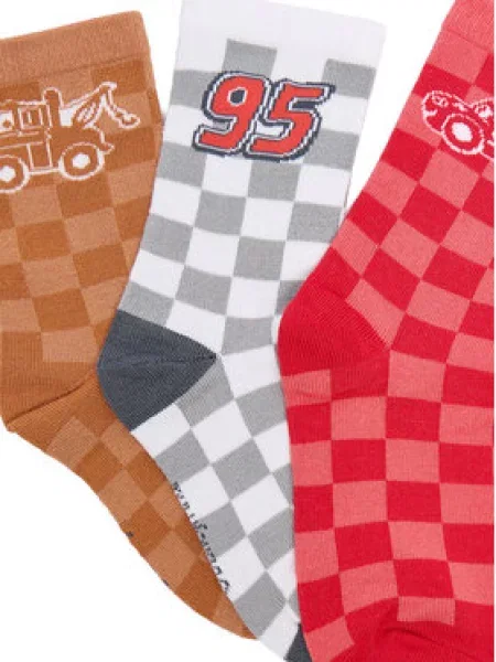 Dolge nogavice Cars rdeča