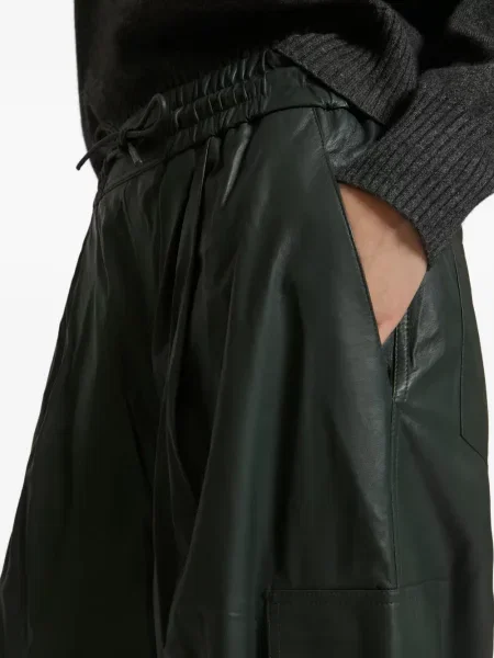 Pantaloni cargo Yves Salomon plisate verde
