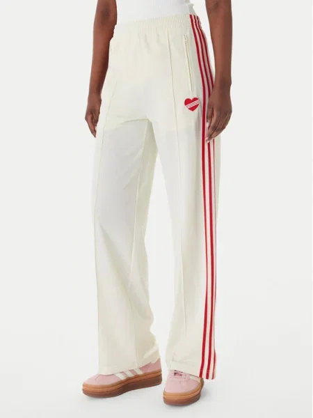 ADIDAS ORIGINALS Hlače Firebird tamno crvena / vuneno bijela bež