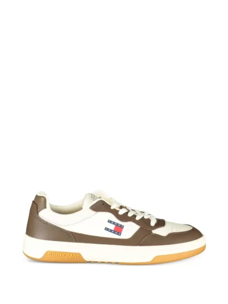 Sneakerși Tommy Jeans din piele cu autograf alb