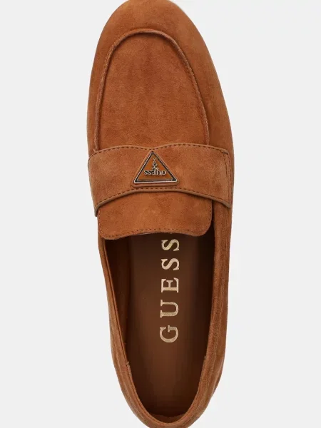 Замшевые мокасины Guess коричневые