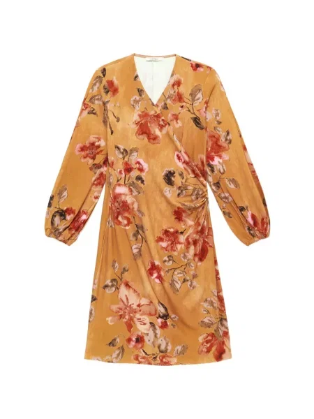 Rochie Maliparmi cu model floral cu imagine galben
