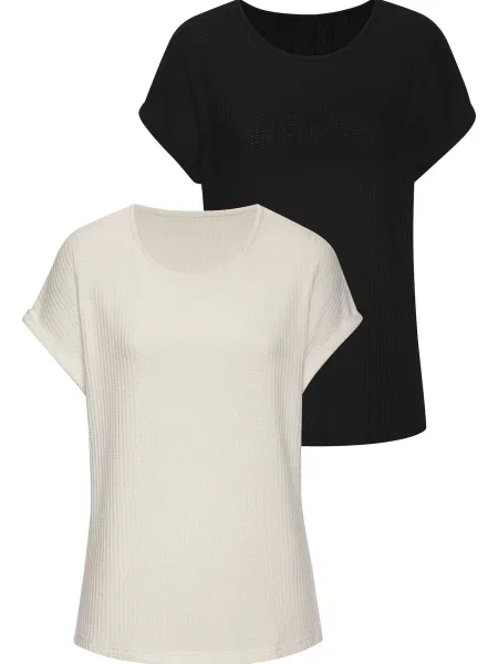 VIVANCE Tricou negru alb