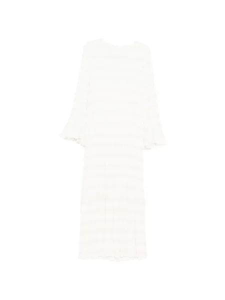 Rochie Bambah cu volane de costum alb