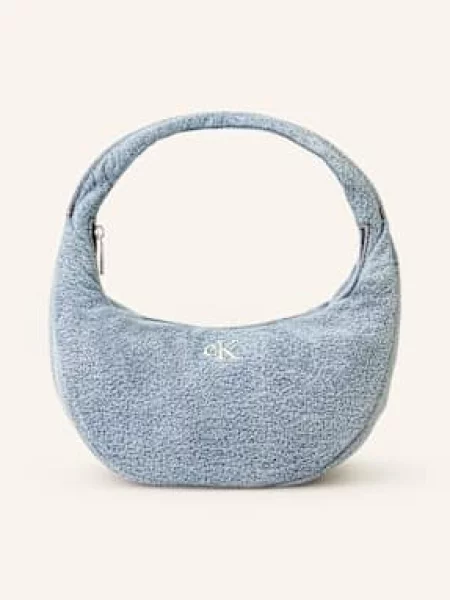 Torebka Calvin Klein z autografem niebieska