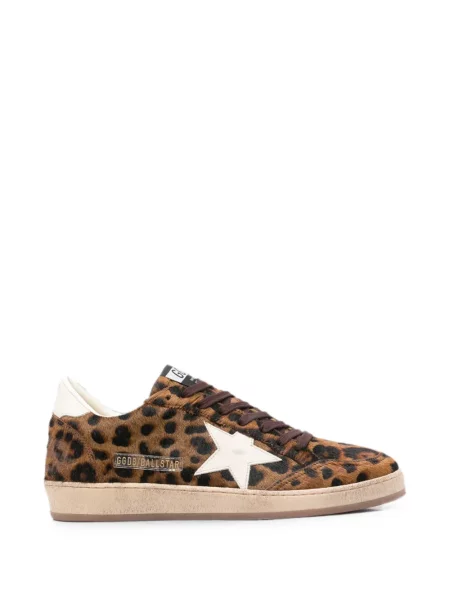 Sneakerși Golden Goose Ball Star cu model leopard maro