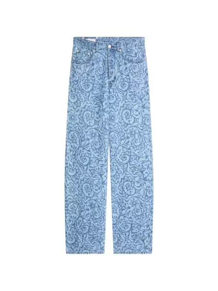Pantaloni Dries Van Noten albastru