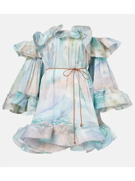 Rochie Zimmermann de mătase cu volane