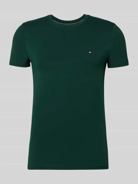 T-shirt o kroju slim fit z mieszanki bawełny Tommy Hilfiger