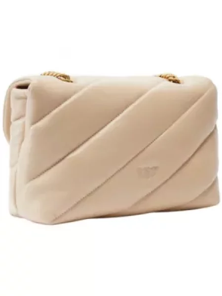 Pinko crossbody torba za žene kožna bež