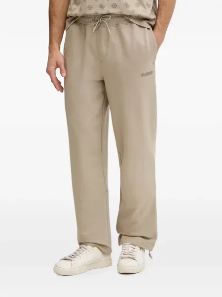 Pantaloni Guess alergare cu autograf cu cordon