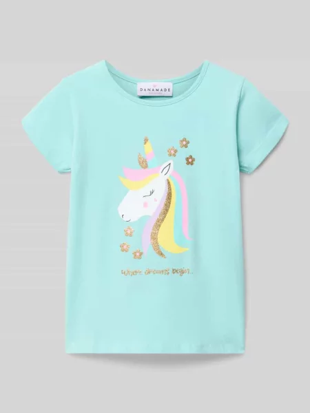 T-shirt z motywem i okrągłym dekoltem Danamade