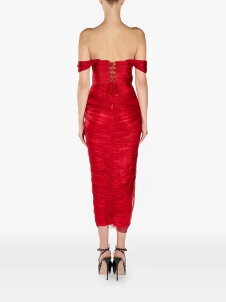 Rochie midi Araftu până la genunchi de costum roșu