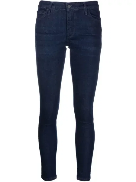 Skinny jeansy skinny Ag Jeans niebieskie