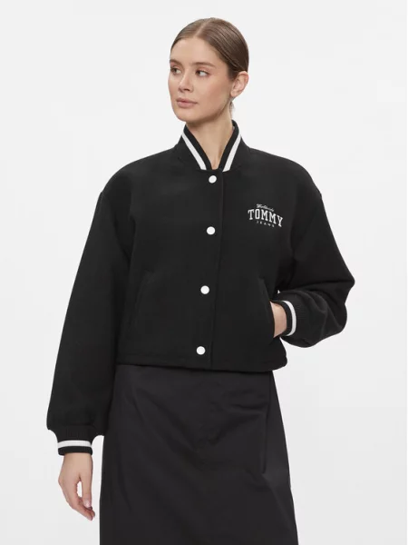 Tommy Jeans Kurtka bomber Varsity czarny